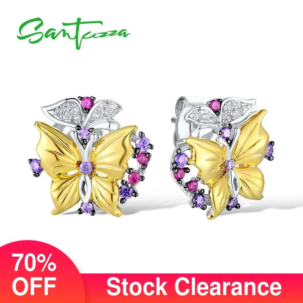 SANTUZZA Silver Earrings For Women 925 Sterling Silver Stud Earrings Silver 925 with Stones Cubic Zirconia brincos Jewelry
SANTUZZA Silver Earrings For Women 925 Sterling Silver Stud Earrings Silver 925 with Stones Cubic Zirconia brincos Jewelry