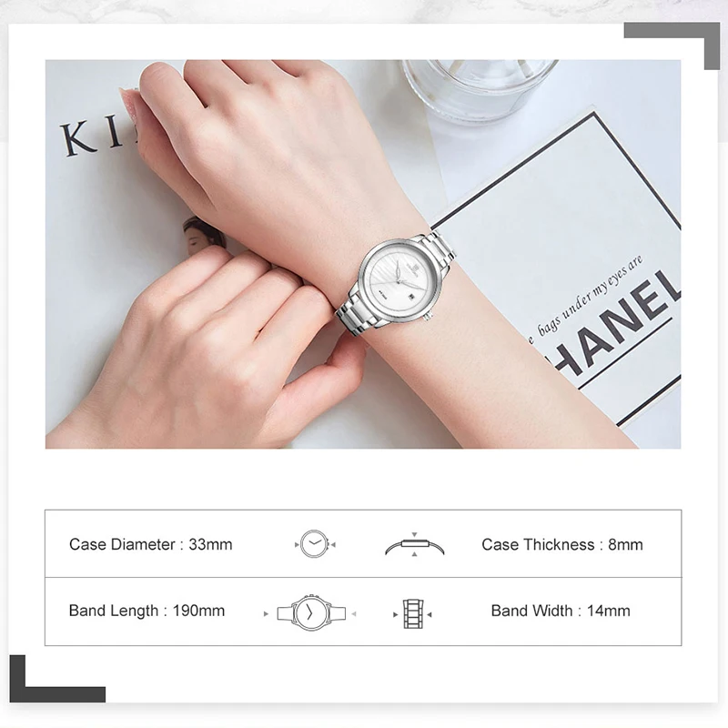NAVIFORCE Лидирующий бренд роскошные женские часы водонепроницаемые Модные Женские
