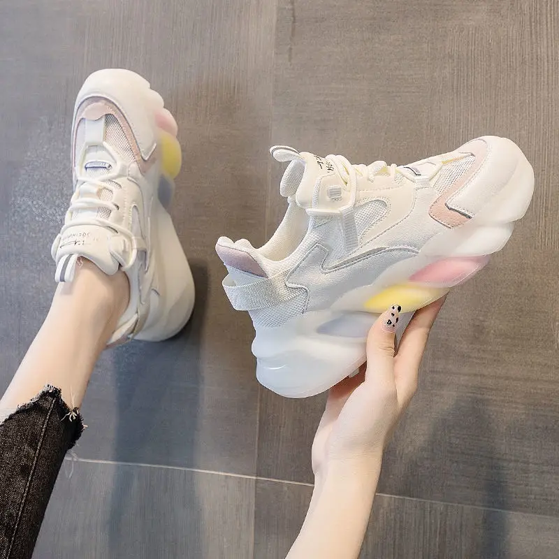 Chunky Sneakers Women Platform Sneakers Breathable Jelly Sole Casual Sport Ladies Trainers Thick Bottom Vulcanized Shoes Basket
Chunky Sneakers Women Platform Sneakers Breathable Jelly Sole Casual Sport Ladies Trainers Thick Bottom Vulcanized Shoes Basket