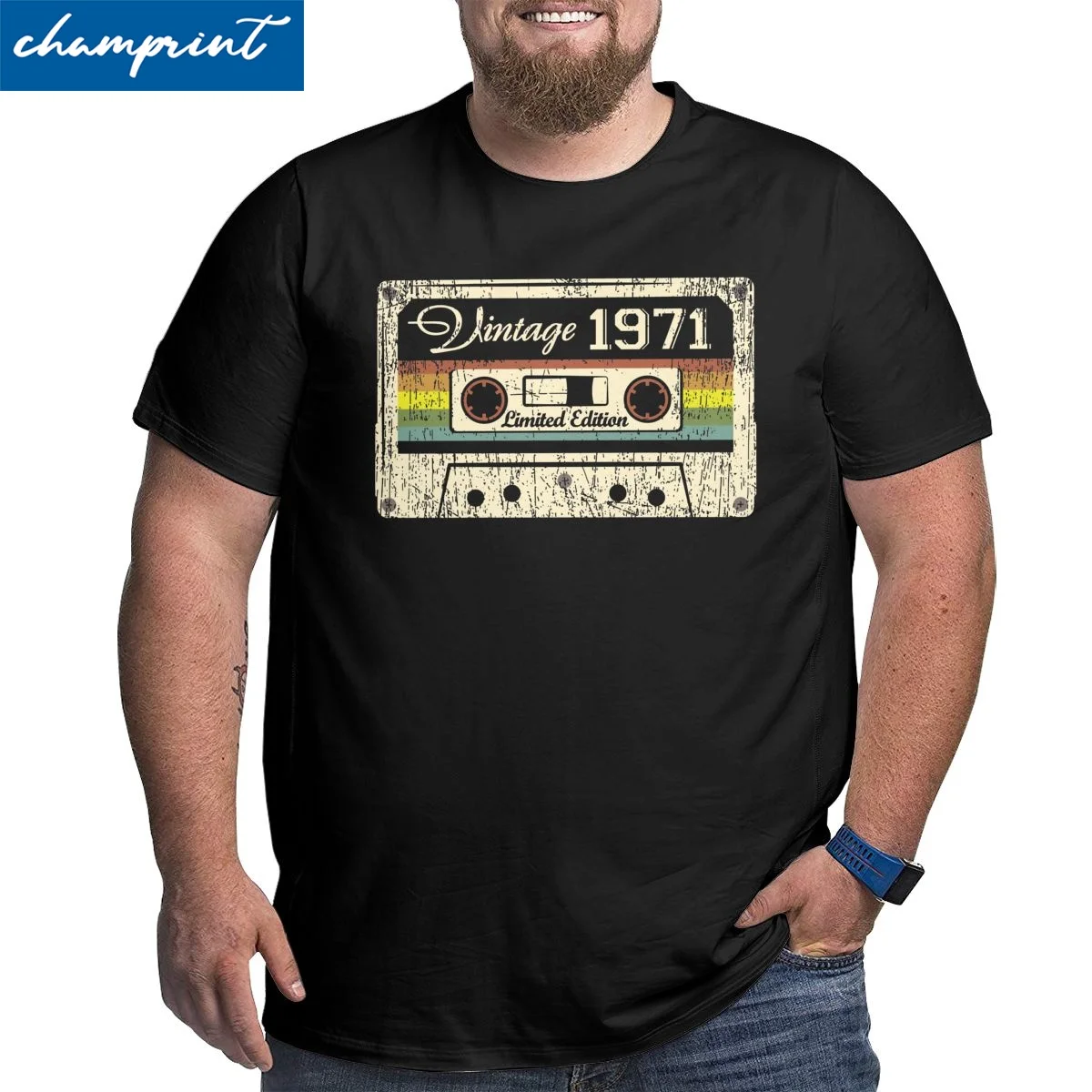 Vintage Cassette 50th Birthday Gift For Gamer T-Shirts Men 50 Years Old Born In 1971 Big Tall Tees Plus Size 5XL 6XL T Shirts
Vintage Cassette 50th Birthday Gift For Gamer T-Shirts Men 50 Years Old Born In 1971 Big Tall Tees Plus Size 5XL 6XL T Shirts