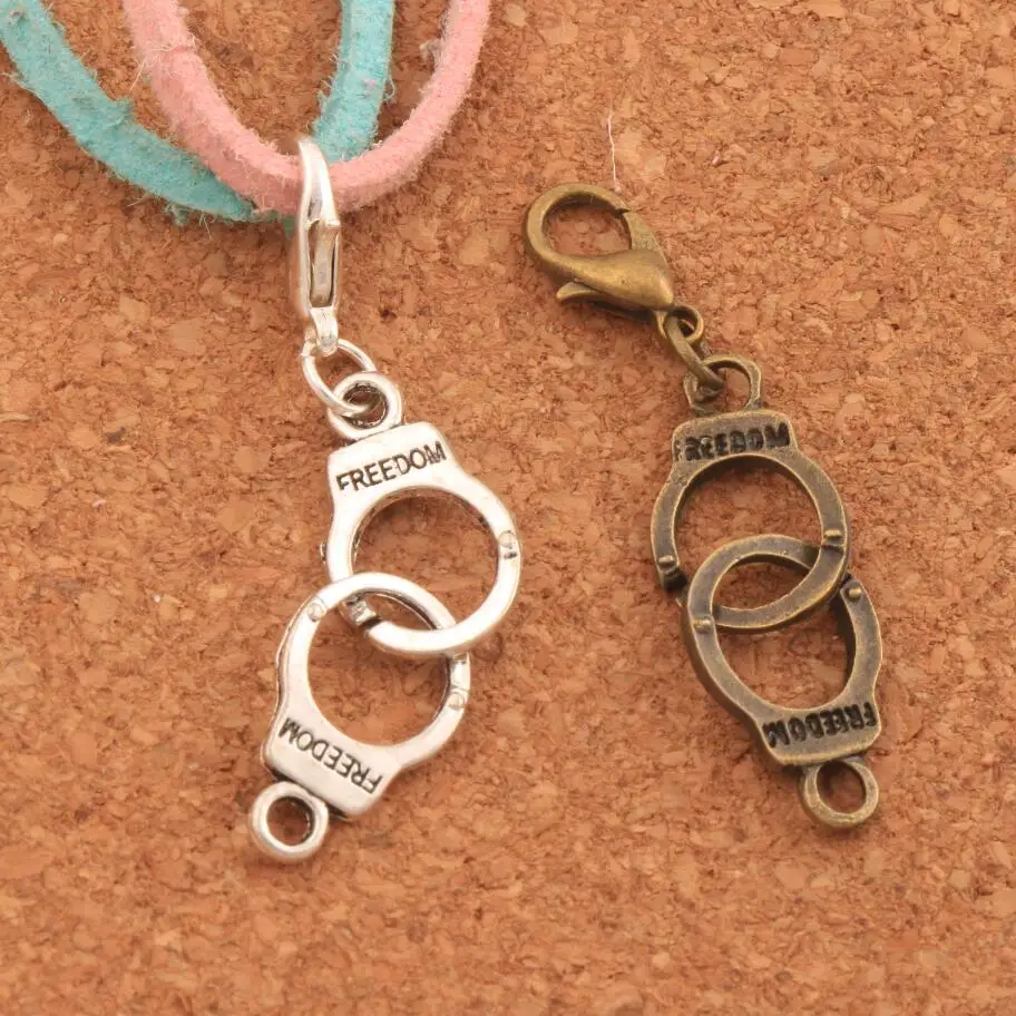 Handcuffs Freedom Lobster Claw Clasp Charm Beads 45.6x10.2mm 100PCS Zinc Alloy Bronze Jewelry DIY C243
Handcuffs Freedom Lobster Claw Clasp Charm Beads 45.6x10.2mm 100PCS Zinc Alloy Bronze Jewelry DIY C243