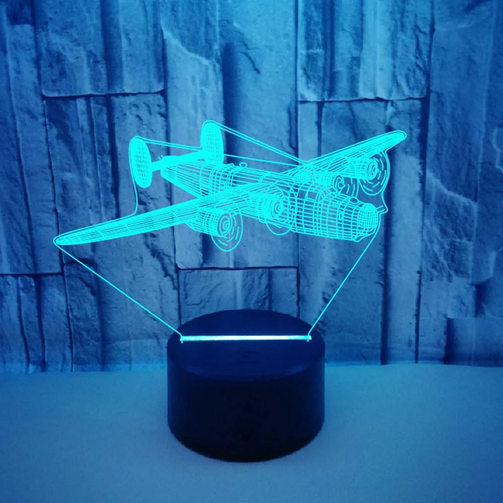 3D LED Night Light 7 Color Change Touch Remote Control Air Plane Table Lamp Home Bedroom Decorations Creative Gift for Kids
3D LED Night Light 7 Color Change Touch Remote Control Air Plane Table Lamp Home Bedroom Decorations Creative Gift for Kids