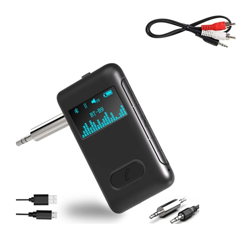 Bluetooth 5.0 Receiver LCD Display Screen Music Wireless Audio Adapter with Mic for Speaker Car Transmitter
Bluetooth 5.0 Receiver LCD Display Screen Music Wireless Audio Adapter with Mic for Speaker Car Transmitter