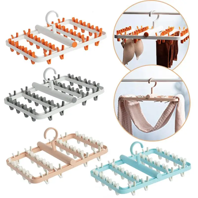 24 Clip Storage Rack Foldable Multi-Function Drying Rack Windproof Anti-Wrap Hanger Underwear Socks Clip Fixed Device
24 Clip Storage Rack Foldable Multi-Function Drying Rack Windproof Anti-Wrap Hanger Underwear Socks Clip Fixed Device