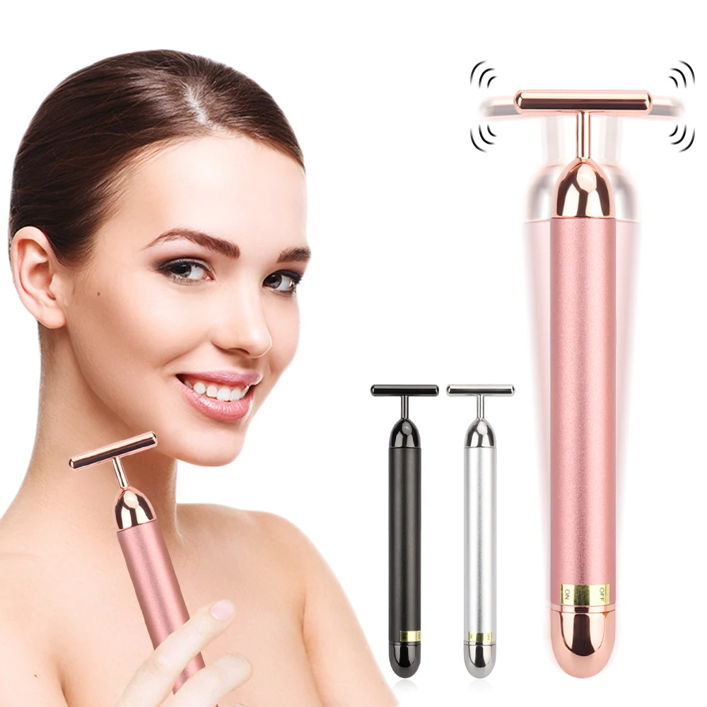 Jade Roller 24K Gold T Beauty Bar Facial Roller Pulse Firming Massager Anti Aging Face Wrinkle Treatment Slimming Wrinkle Stick
Jade Roller 24K Gold T Beauty Bar Facial Roller Pulse Firming Massager Anti Aging Face Wrinkle Treatment Slimming Wrinkle Stick