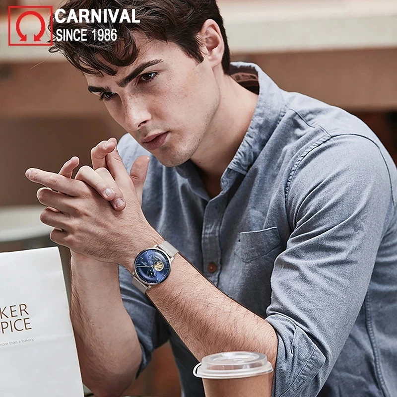 2020 Carnival fashion chain automatic mechanical watch men's full steel mesh belt bracelet watch waterproof tourbillon male clo
2020 Carnival fashion chain automatic mechanical watch men's full steel mesh belt bracelet watch waterproof tourbillon male clo