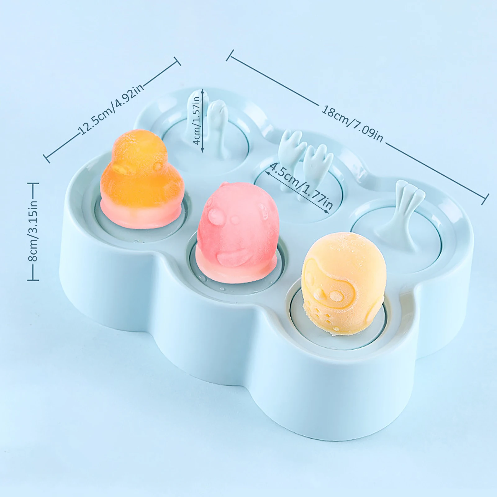Cute Cartoon Ice Cream Mold Silicone Popsicle Mold Reusable Bisphenol-free Ice Cream Mold With Lid And Stick
Cute Cartoon Ice Cream Mold Silicone Popsicle Mold Reusable Bisphenol-free Ice Cream Mold With Lid And Stick