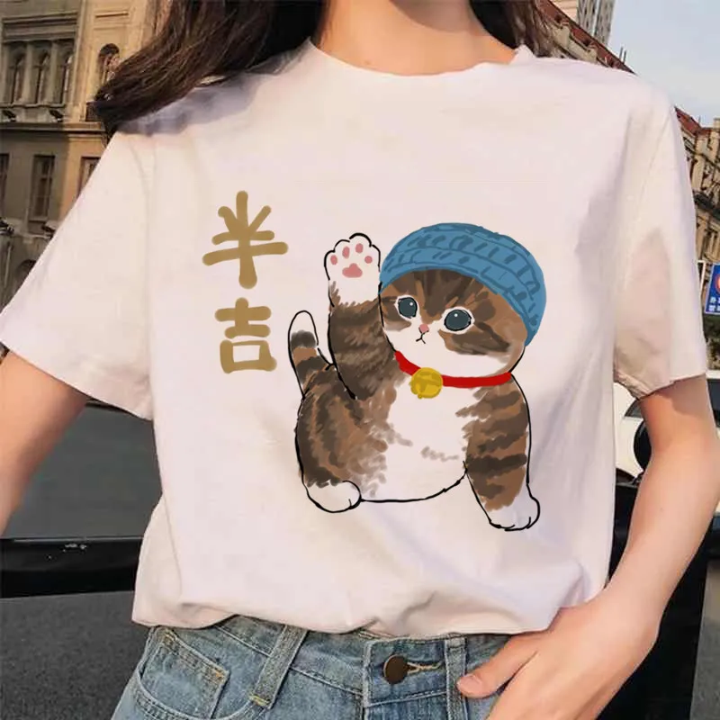 Kawaii Cartoon Print Cat T Shirt Women Ulzzang Hip Hop Plus Size T-shirt Funny Cat Graphic Tees Unisex Summer Top Korean Style
Kawaii Cartoon Print Cat T Shirt Women Ulzzang Hip Hop Plus Size T-shirt Funny Cat Graphic Tees Unisex Summer Top Korean Style