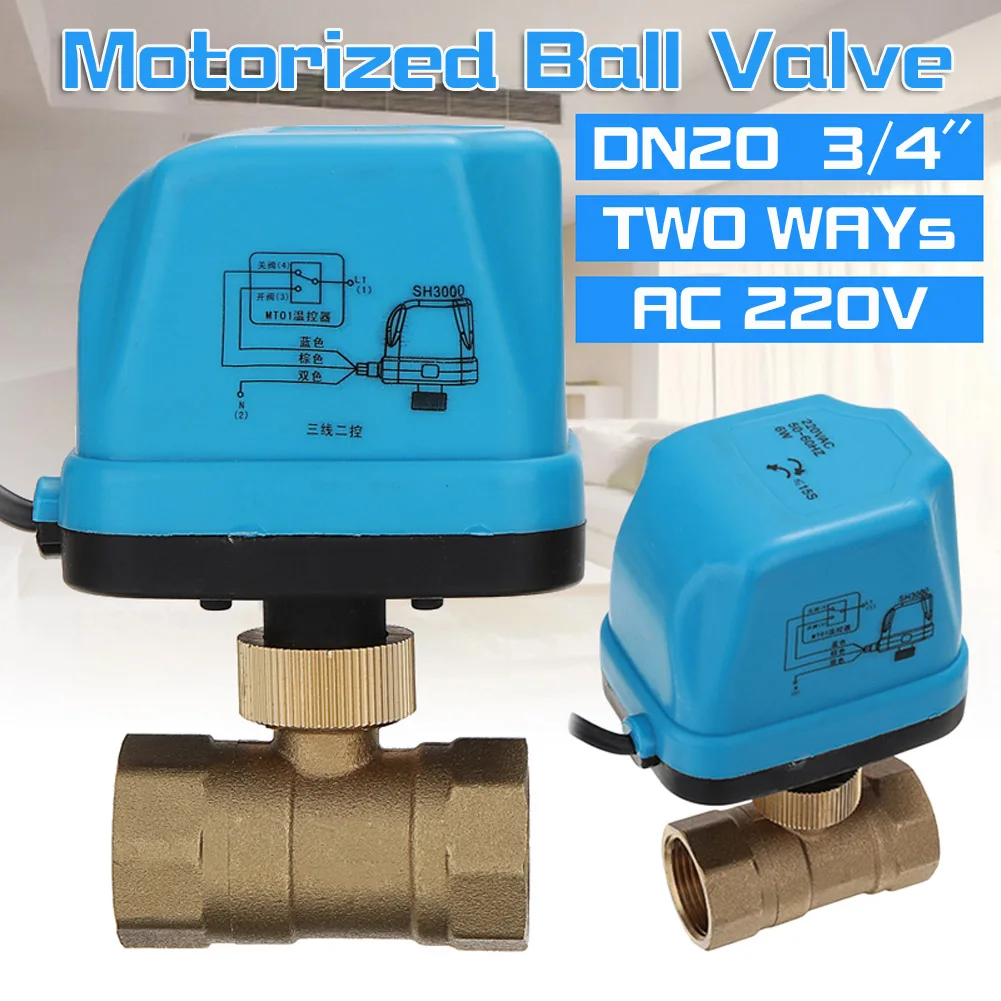 High Quality Brass G3/4" DN20 3/4'' 2 Way 220V Control Electric Ball Valve Motorized Set Wholesale Quick delivery actuator
High Quality Brass G3/4" DN20 3/4'' 2 Way 220V Control Electric Ball Valve Motorized Set Wholesale Quick delivery actuator