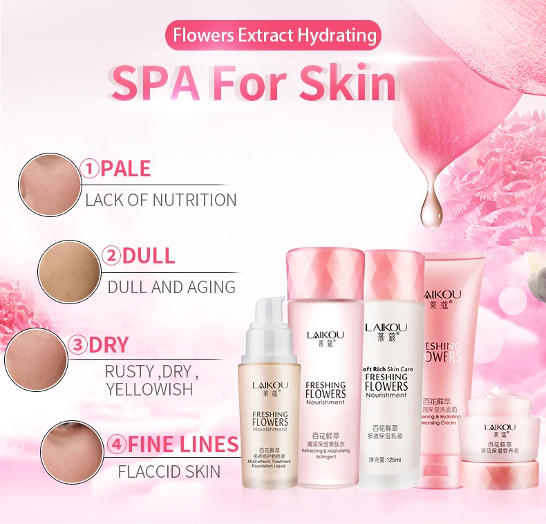 LAIKOU Face Skin Care 5pcs/Set Toner Essence Cleanser Makeup Liquid Foundation Korean Moisturizing Whitening Facial Cream
LAIKOU Face Skin Care 5pcs/Set Toner Essence Cleanser Makeup Liquid Foundation Korean Moisturizing Whitening Facial Cream