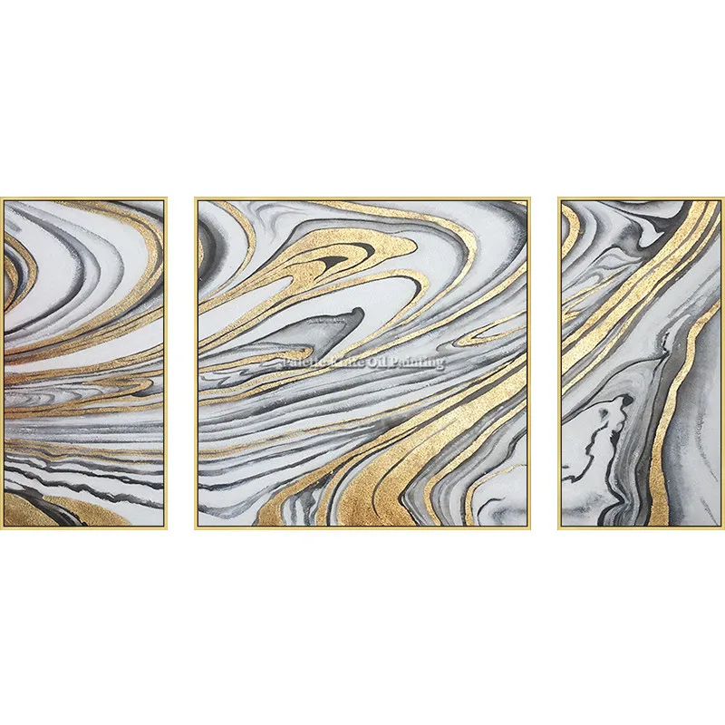 Nordic style Three pieces Golden art oil painting on canvas Abstract Wall art pictures for Living Room Interior Design Art
Nordic style Three pieces Golden art oil painting on canvas Abstract Wall art pictures for Living Room Interior Design Art