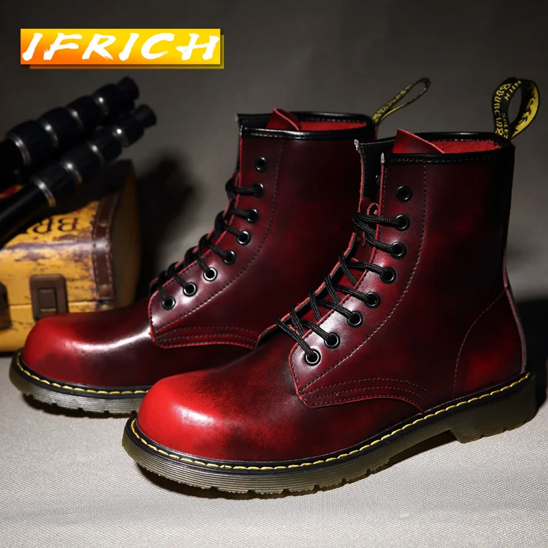 Luxury Brand Martin Boots Men Black Red Army Combat Boots For Mens Vintage Casual Boots Mens Brand Fashion Casual Footwear Man
Luxury Brand Martin Boots Men Black Red Army Combat Boots For Mens Vintage Casual Boots Mens Brand Fashion Casual Footwear Man