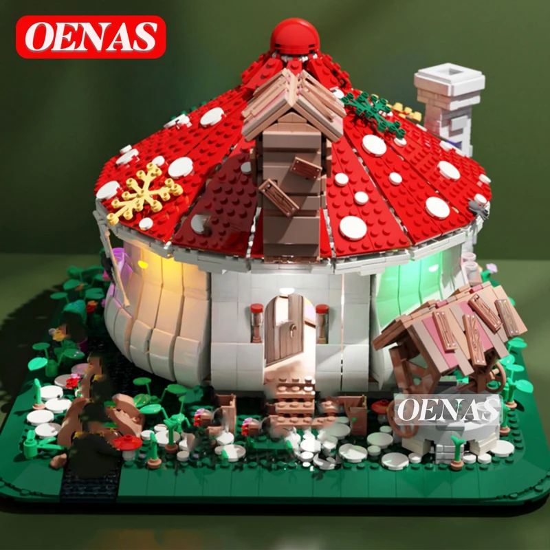 MOC City With Lighting Mushroom House Street View Architecture Model Building Block Model Toys For Boys Children Birthday Gift
MOC City With Lighting Mushroom House Street View Architecture Model Building Block Model Toys For Boys Children Birthday Gift