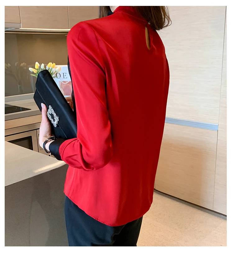 Houthion New Chiffon Women's Blouses Long Sleeve Fashion Top O-neck Korean Solid Casual Blouse Breasted Loose Tops
Houthion New Chiffon Women's Blouses Long Sleeve Fashion Top O-neck Korean Solid Casual Blouse Breasted Loose Tops