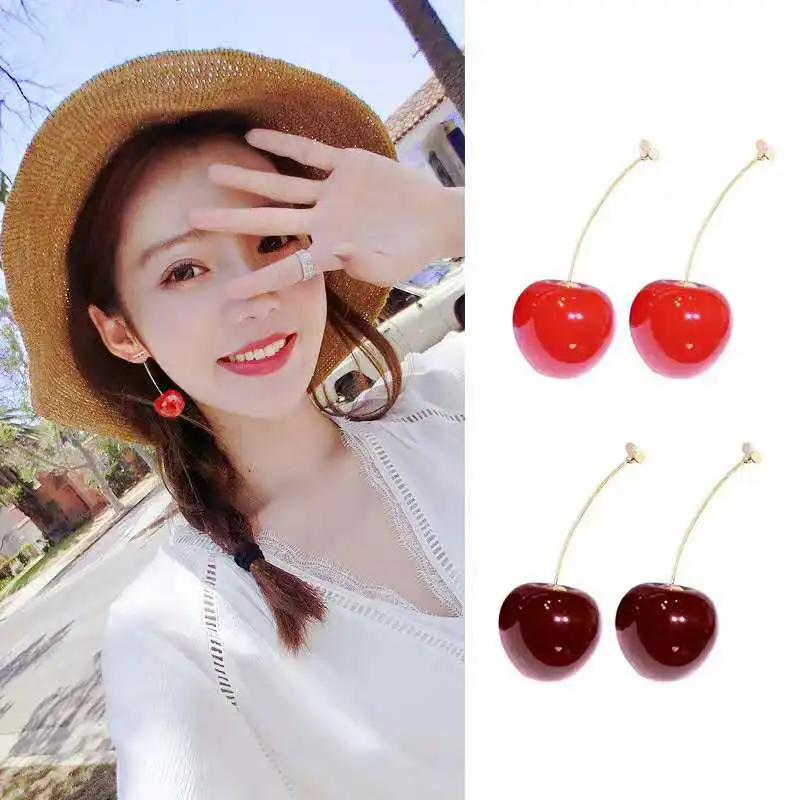 Fashion Sweet Girl Fresh Earrings Red Wine Red Cherry Earrings Temperament Ladies Resin Earrings Jewelry Factory Direct Sales
Fashion Sweet Girl Fresh Earrings Red Wine Red Cherry Earrings Temperament Ladies Resin Earrings Jewelry Factory Direct Sales