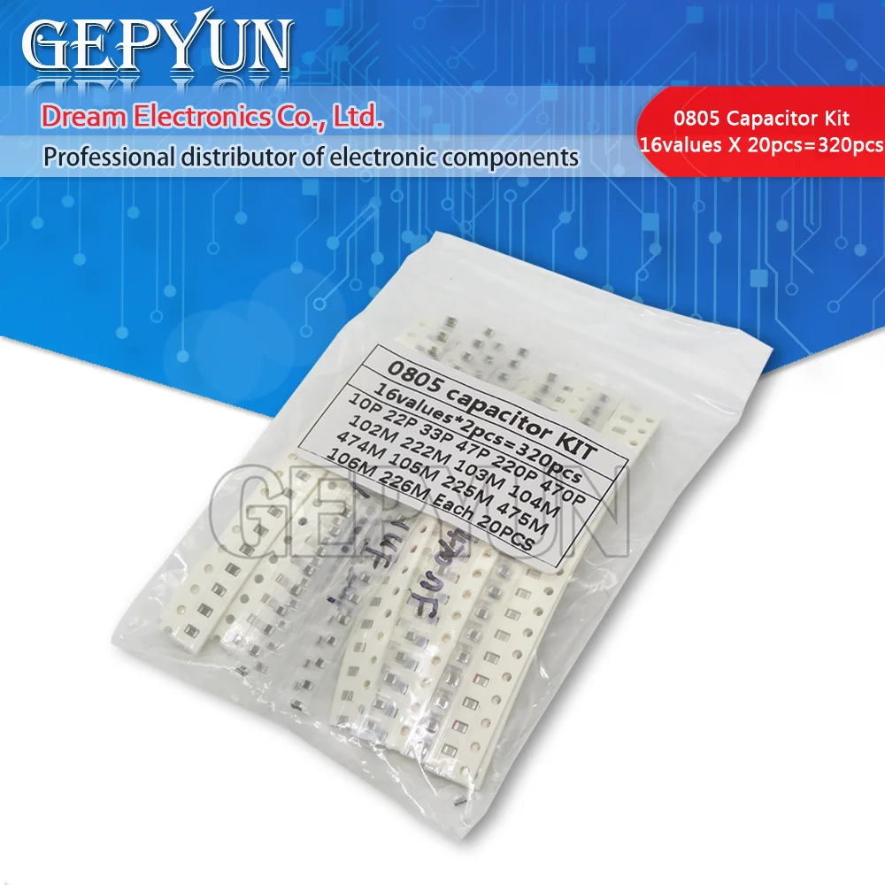 16values*20pcs=320pcs 0805 SMD Capacitor assorted kit 10pF-475M component diy samples kit new and original
16values*20pcs=320pcs 0805 SMD Capacitor assorted kit 10pF-475M component diy samples kit new and original