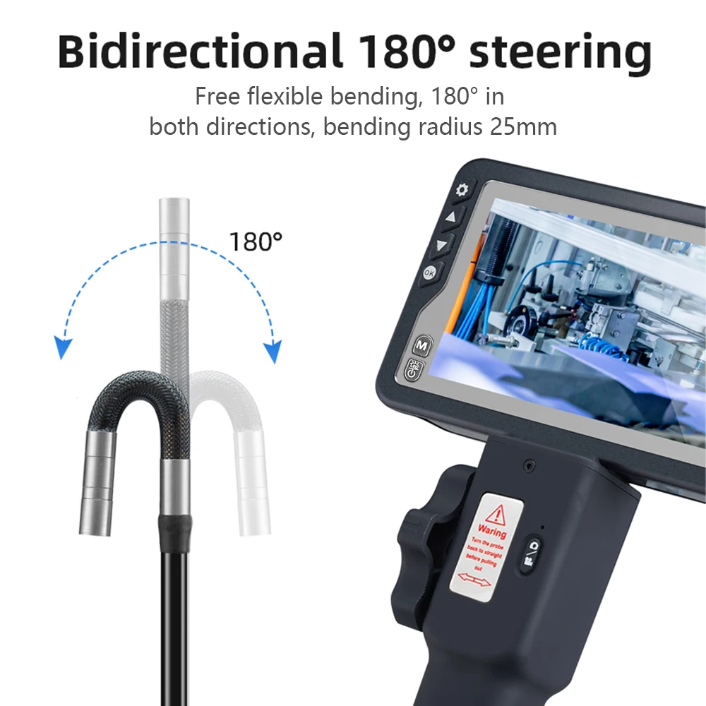 Industrial Endoscope with 1080P 4.5-inch LCD Screen 8.5mm Borescope Inspection Photo Taking Steering Endoscopes 8GB TF Card
Industrial Endoscope with 1080P 4.5-inch LCD Screen 8.5mm Borescope Inspection Photo Taking Steering Endoscopes 8GB TF Card