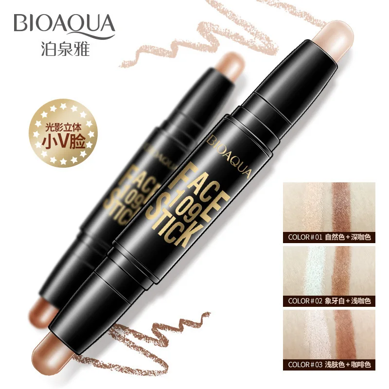 BIOAQUA Double Head 3D Bronzer Highlighter Stick Face Makeup Concealer Pen Foundation Stick Cream Texture Contour Brush
BIOAQUA Double Head 3D Bronzer Highlighter Stick Face Makeup Concealer Pen Foundation Stick Cream Texture Contour Brush