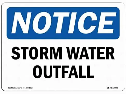 Notice Sign - Storm Water Outfall Notice Sign Safety 8x12 Tin Metal Signs Road Street Sign Outdoor Decor Caution Signs
Notice Sign - Storm Water Outfall Notice Sign Safety 8x12 Tin Metal Signs Road Street Sign Outdoor Decor Caution Signs