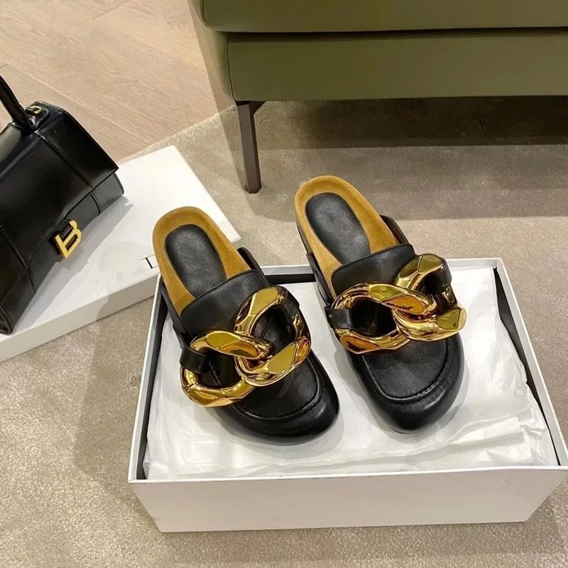 spring 2021 NEW chain half slippers women's lazy wear Muller shoes flat bottomed round head casual shoes
spring 2021 NEW chain half slippers women's lazy wear Muller shoes flat bottomed round head casual shoes