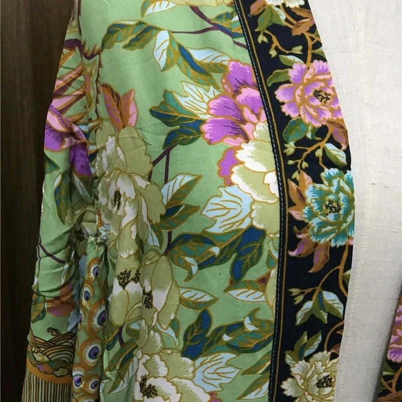 neck Bohemian V Peacock Flower Print Long Kimono Shirt Ethnic New Lacing up With Sashes Long Cardigan Loose Blouse Tops femme
neck Bohemian V Peacock Flower Print Long Kimono Shirt Ethnic New Lacing up With Sashes Long Cardigan Loose Blouse Tops femme