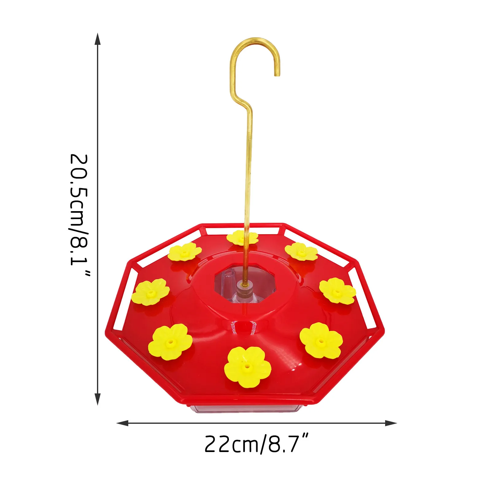 21 Hanging Hummingbird Feeder with 6 Feeding Ports 
21 Hanging Hummingbird Feeder with 6 Feeding Ports