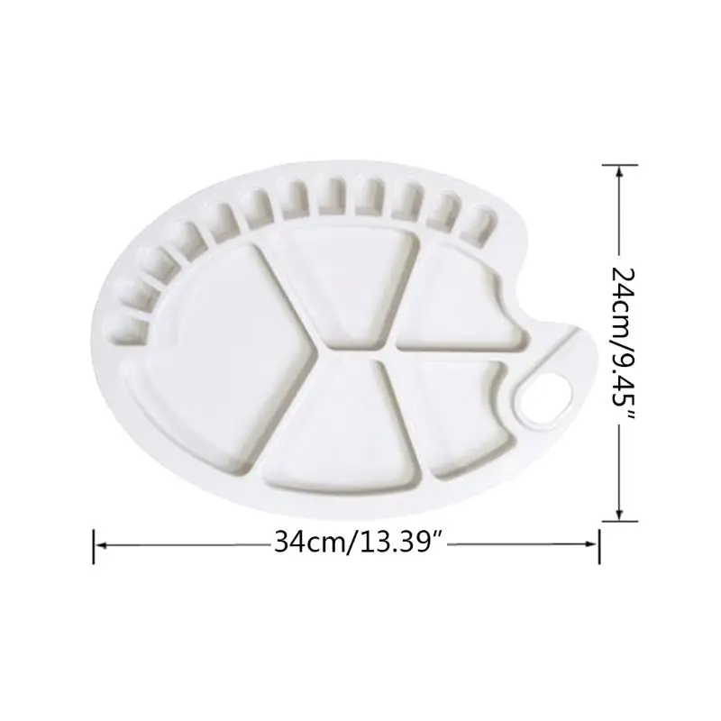 1 Pack Professional Color Palette Plastic 17 Wells Watercolor Mixing Palette with Thumb Hole White
1 Pack Professional Color Palette Plastic 17 Wells Watercolor Mixing Palette with Thumb Hole White