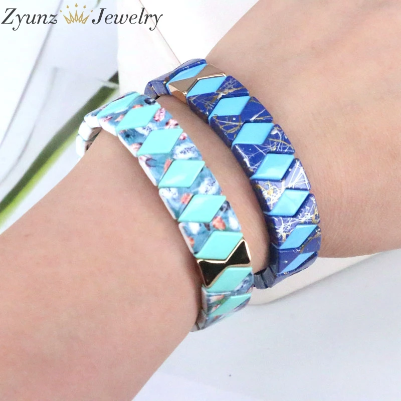 5PCS, Tila Tile Bracelet Enamel Beaded Stretch Block Stacking Bracelet Jewelry Gift for Girlfriend Women
5PCS, Tila Tile Bracelet Enamel Beaded Stretch Block Stacking Bracelet Jewelry Gift for Girlfriend Women