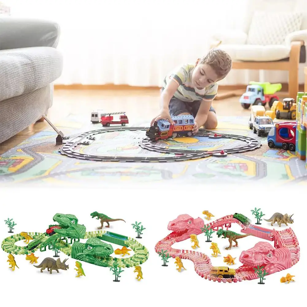 Dino Toys Changeable 165PCS Dinosaur Race Car Toys Dinosaur Flexible Track Toys For Age 3 4 5 6 7 Year & Up Old Boys And Girls
Dino Toys Changeable 165PCS Dinosaur Race Car Toys Dinosaur Flexible Track Toys For Age 3 4 5 6 7 Year & Up Old Boys And Girls