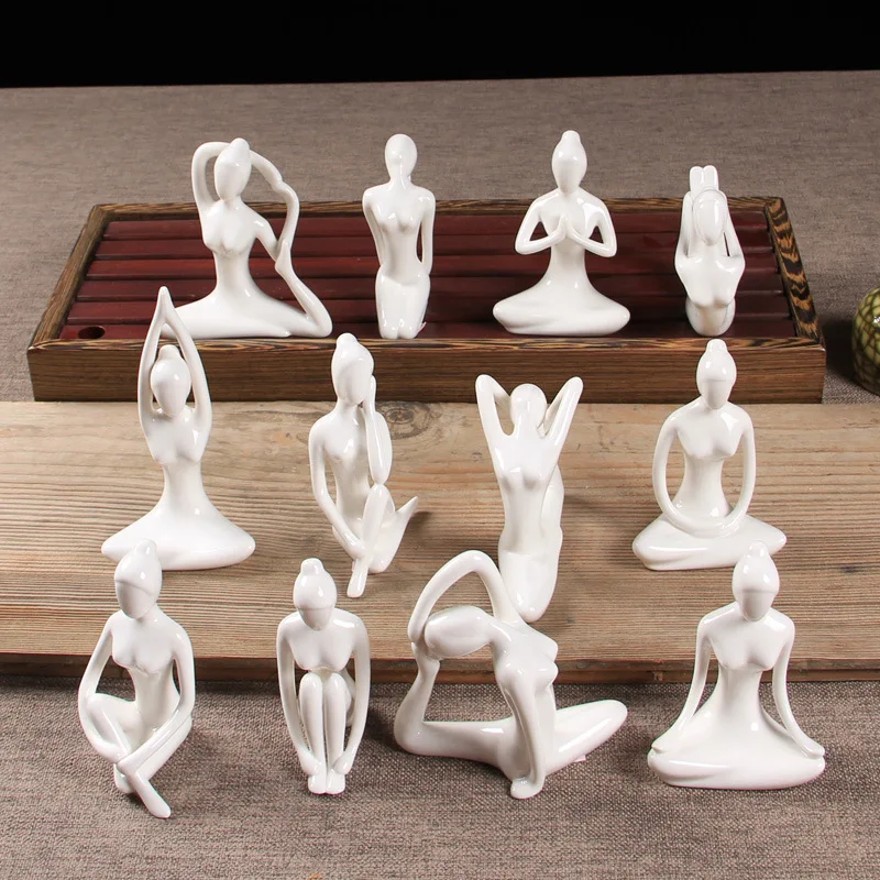 White Multiple Postures Yoga Girl Figurines Miniatures Ceramic Craft Home Accessories Wall Cabinet Decoration Ornaments
White Multiple Postures Yoga Girl Figurines Miniatures Ceramic Craft Home Accessories Wall Cabinet Decoration Ornaments