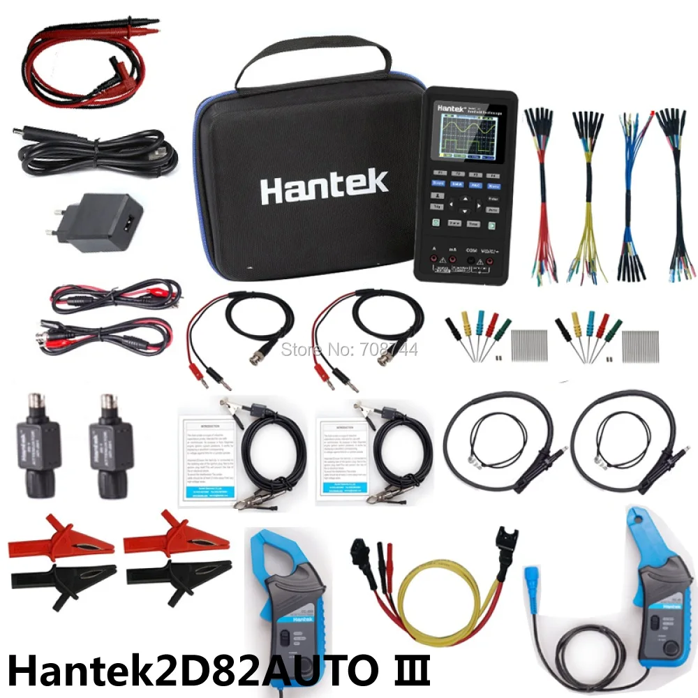 Цифровой автомобильный осциллограф Hantek2D82AUTO + мультиметр источник сигнала
