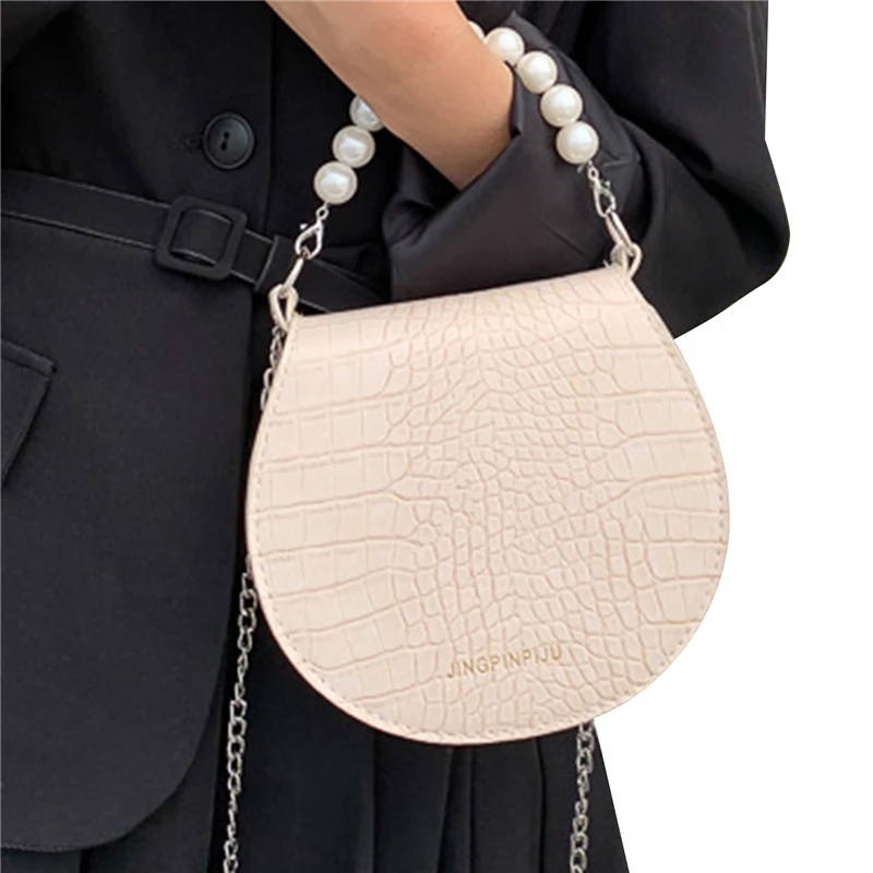 Mini Bag Versatile Pearl Cross-Body Package Exquisite Fashion Shoulder Chain Saddle Crossbody Tote Package
Mini Bag Versatile Pearl Cross-Body Package Exquisite Fashion Shoulder Chain Saddle Crossbody Tote Package