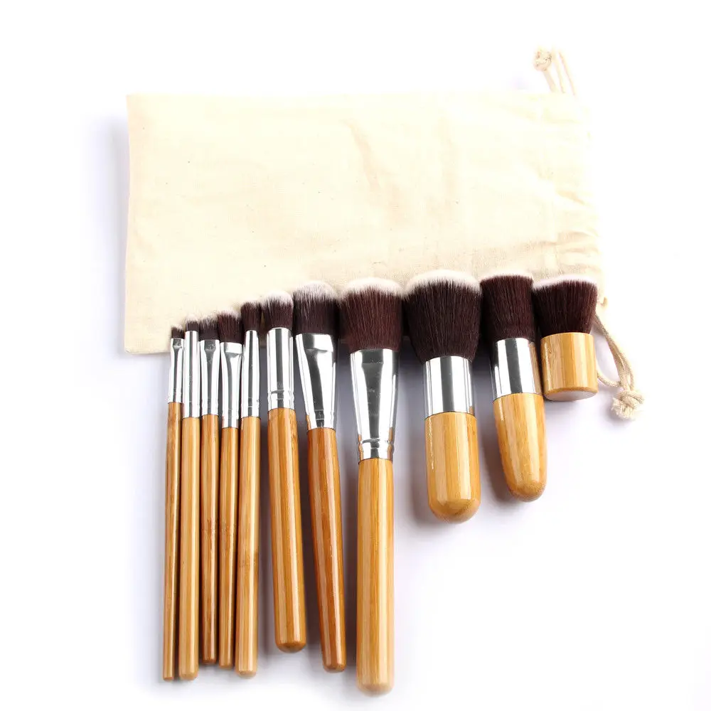 11/1pcs Natural Bamboo Makeup Brushes with Bag Professional Cosmetics Eyeliner Brush Kit Soft Kabuki Foundation Blending Tool
11/1pcs Natural Bamboo Makeup Brushes with Bag Professional Cosmetics Eyeliner Brush Kit Soft Kabuki Foundation Blending Tool