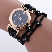 Модные часы браслет с имитацией жемчуга и розы женские кварцевые