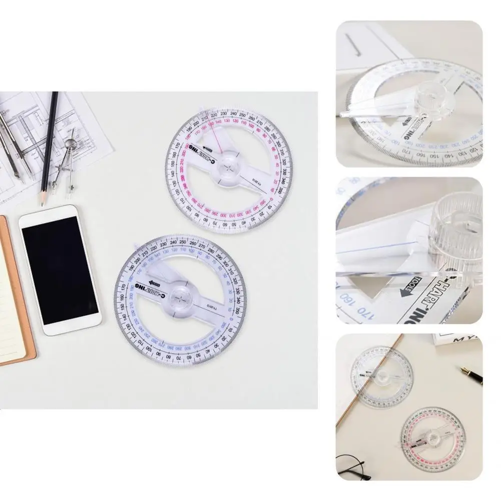 2Pcs Protractor Fashion Measuring 360 Degree Pointer Ruler Corrosion Resistant Easy Read Angle Finder
2Pcs Protractor Fashion Measuring 360 Degree Pointer Ruler Corrosion Resistant Easy Read Angle Finder