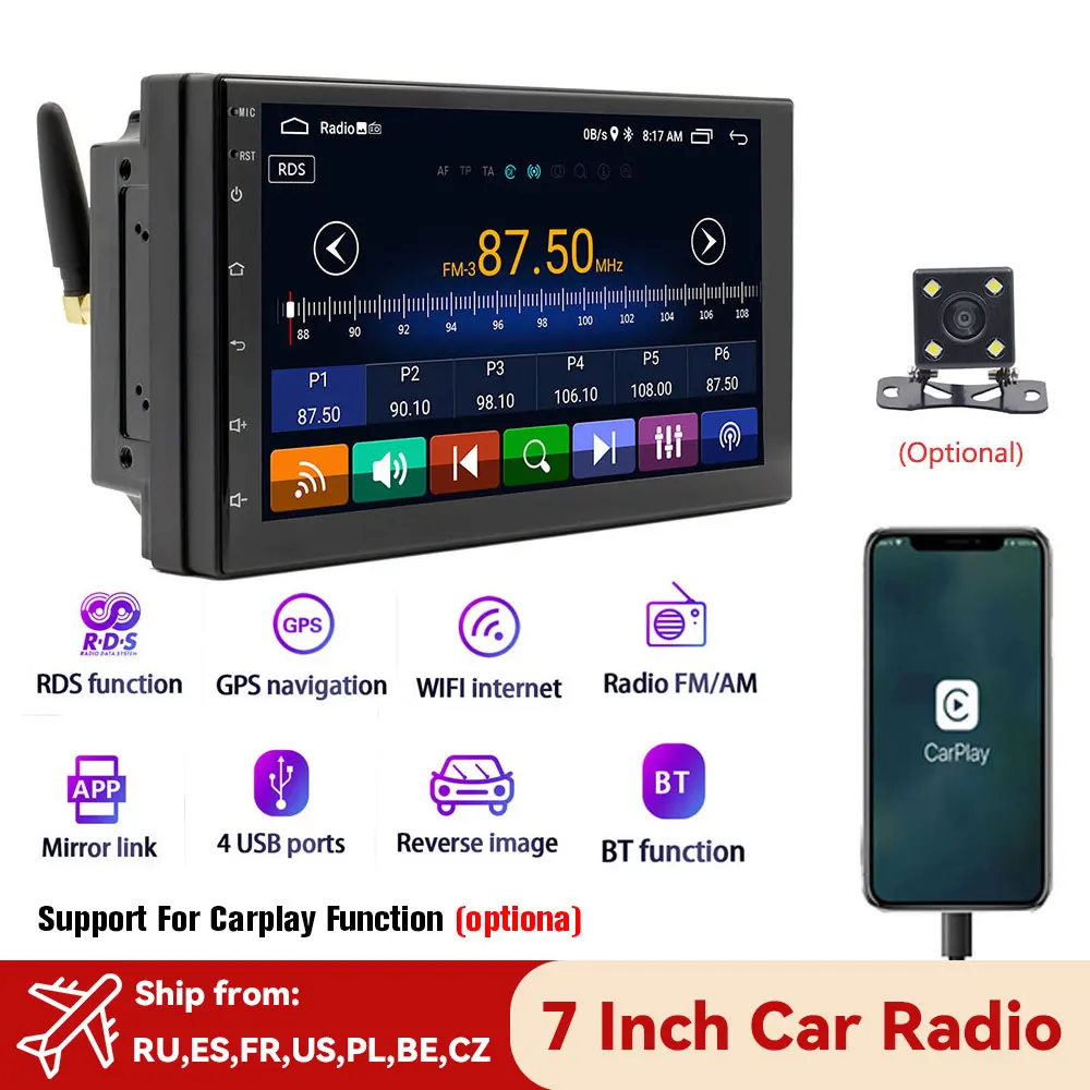 Автомагнитола 2 Din для Volkswagen, Nissan, Hyundai, Toyota, мультимедийный видеоплеер, 7 дюймов, 1 + 16 ГБ, Android 10,1
Автомагнитола 2 Din для Volkswagen, Nissan, Hyundai, Toyota, мультимедийный видеоплеер, 7 дюймов, 1 + 16 ГБ, Android 10,1