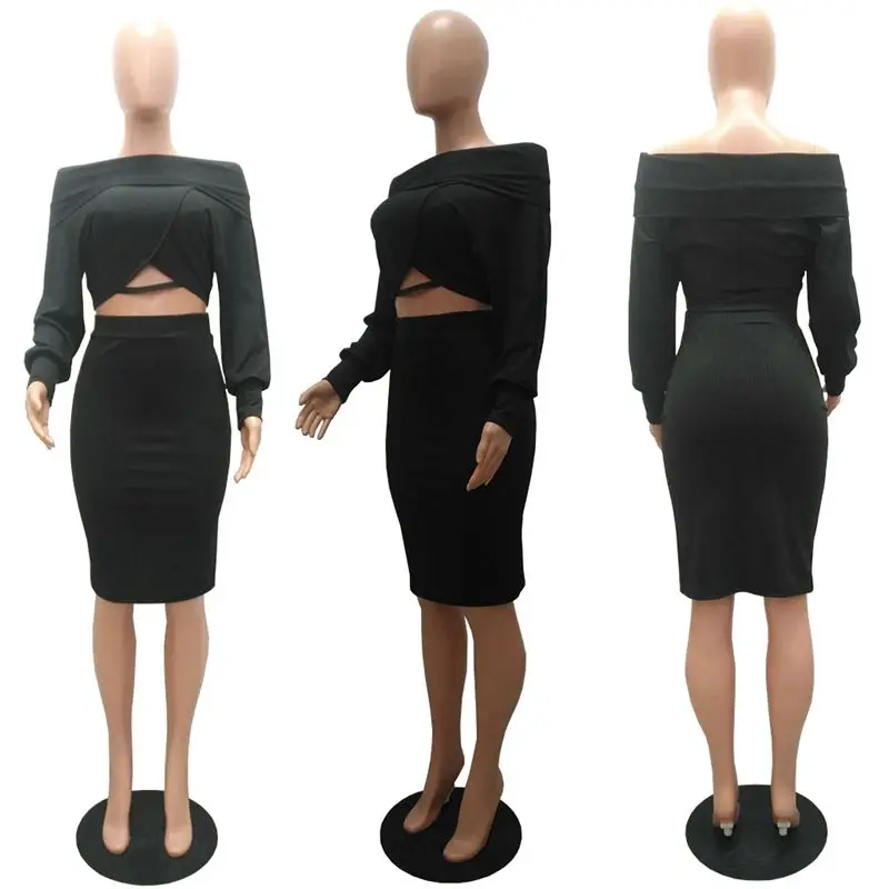 ZKYZWX Rib Two Piece Skirt Set for Women Off Shoulder Batwing Sleeve Crop Top Sexy Bodycon Mini Dress Streetwear Matching Sets
ZKYZWX Rib Two Piece Skirt Set for Women Off Shoulder Batwing Sleeve Crop Top Sexy Bodycon Mini Dress Streetwear Matching Sets
