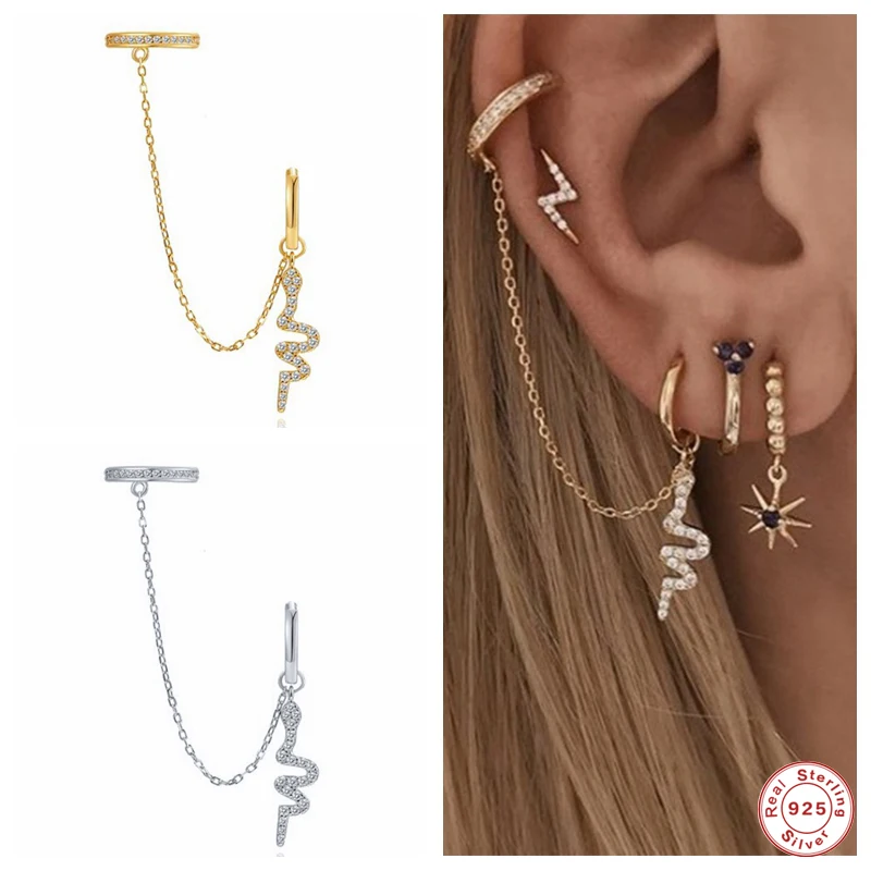 GS 925 Sterling Silver Double Circle CZ Crystal Snake Charm Hoop Earrings For Women Safe Loops Chain Tassel Huggie Earrings
GS 925 Sterling Silver Double Circle CZ Crystal Snake Charm Hoop Earrings For Women Safe Loops Chain Tassel Huggie Earrings