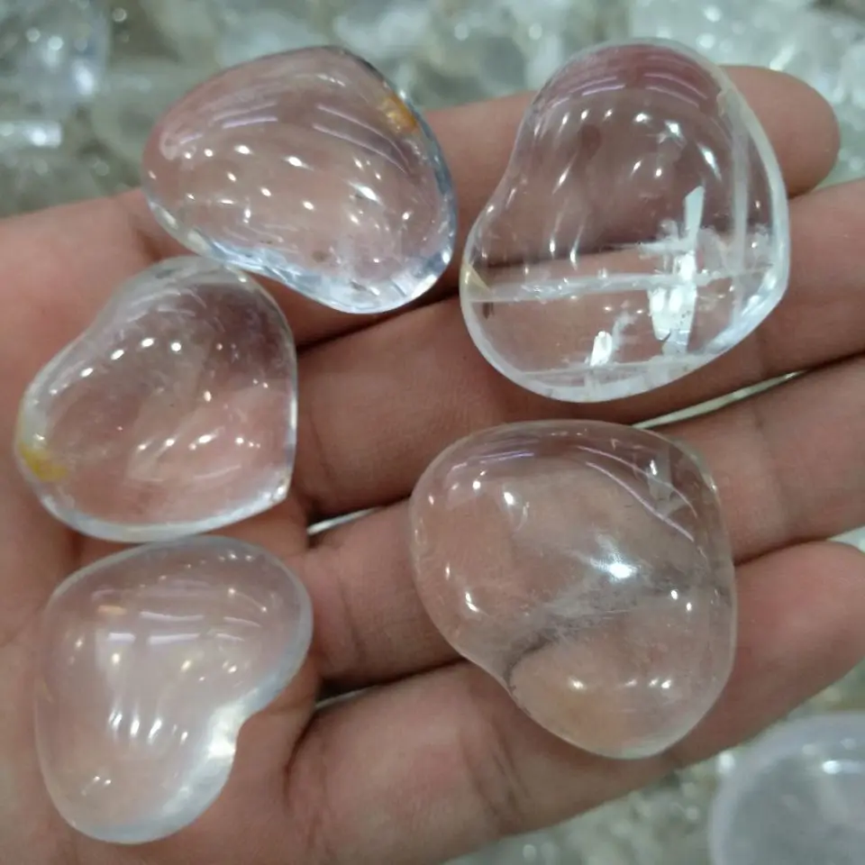 5pcs Natural Clear White Heart Shape Quartz Crystal Reiki Display Specimen
5pcs Natural Clear White Heart Shape Quartz Crystal Reiki Display Specimen