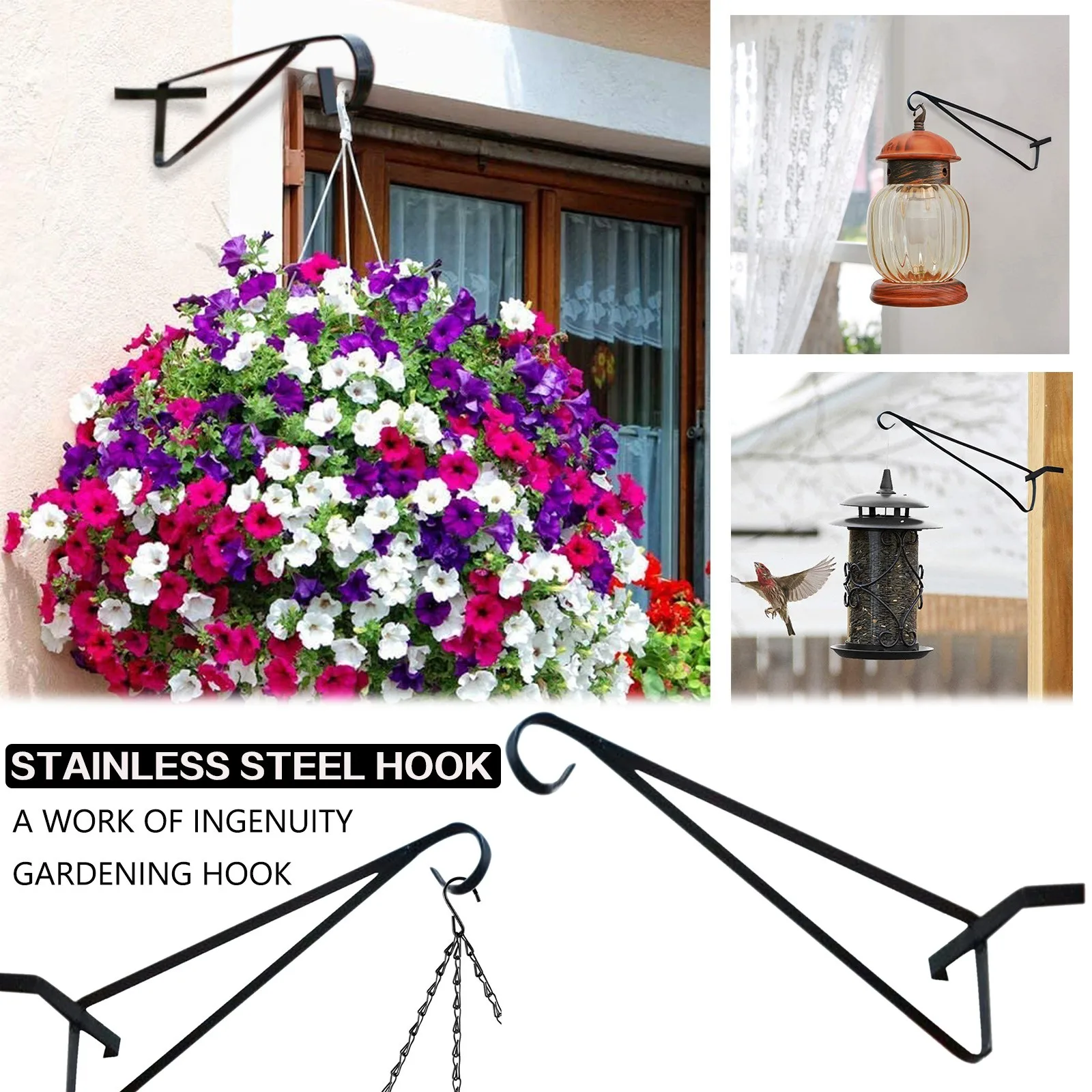 Hanging Plants Bracket Wall Hanging Flower Pot Support Bracket Hook Iron Hanger Plants Holder Balcony Home Decoration #T2G 
Hanging Plants Bracket Wall Hanging Flower Pot Support Bracket Hook Iron Hanger Plants Holder Balcony Home Decoration #T2G