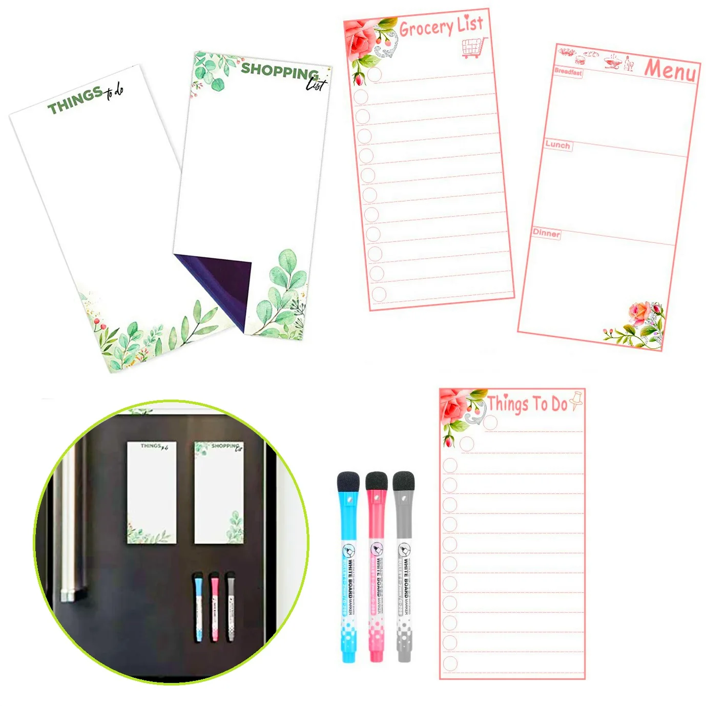 3pcs Dry-Erase Magnetic White Board for Refrigerator Memo Weekly Planner To Do List Grocery Menu Board Kitchen Fridge Magnets
3pcs Dry-Erase Magnetic White Board for Refrigerator Memo Weekly Planner To Do List Grocery Menu Board Kitchen Fridge Magnets
