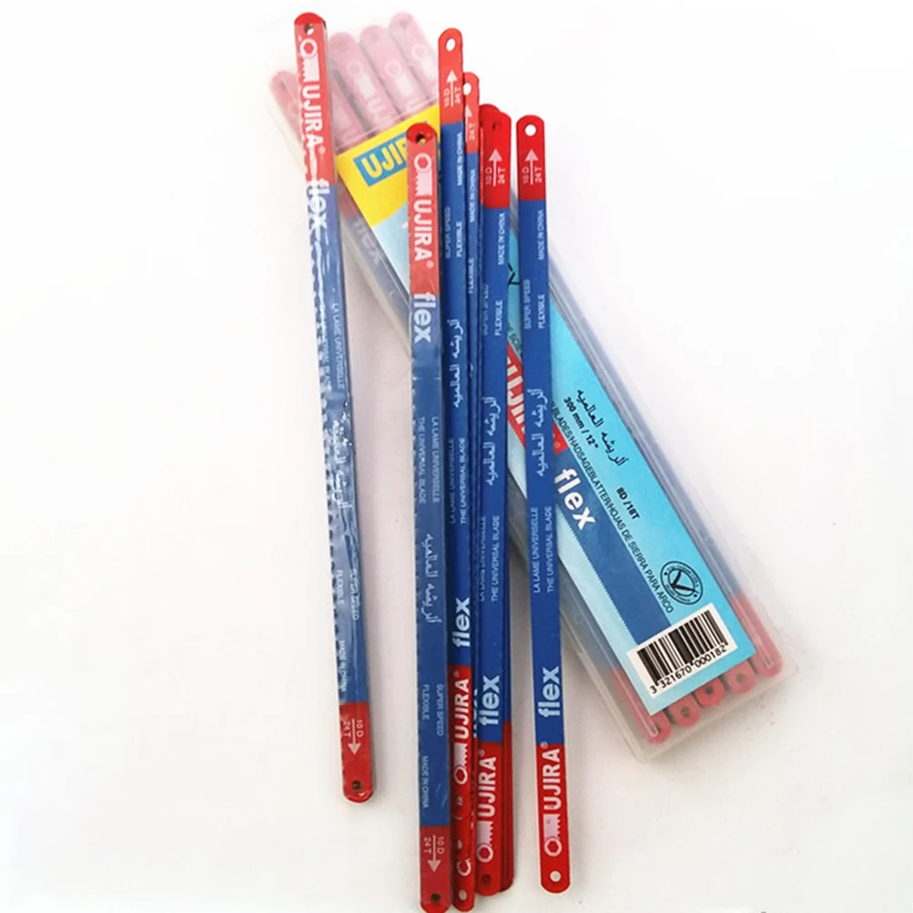 10PCS Hacksaw Blade 300mm Hand Saw Blades 14T/18T/24T Bi-Metal For Meat Wood Cut For Bamboo Bone Meat PE Pipe Cutting
10PCS Hacksaw Blade 300mm Hand Saw Blades 14T/18T/24T Bi-Metal For Meat Wood Cut For Bamboo Bone Meat PE Pipe Cutting