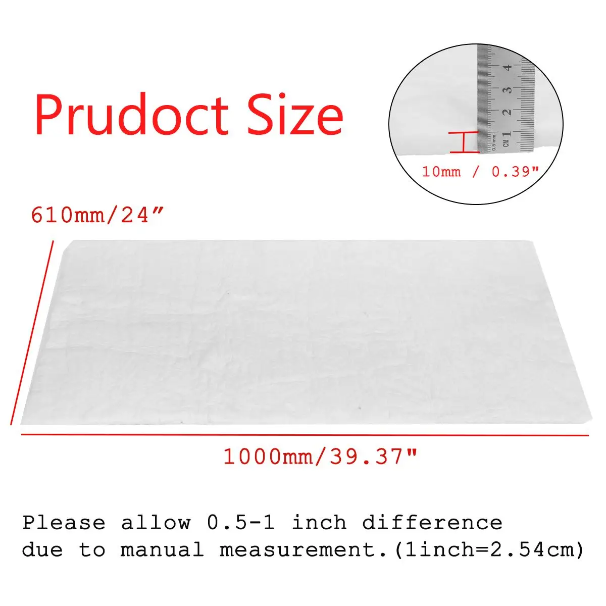 61x100cm 10mm Ceramic Fiber Blanket High Temperature Thermal Insulation Cotton Refractory Fireproof Blanket
61x100cm 10mm Ceramic Fiber Blanket High Temperature Thermal Insulation Cotton Refractory Fireproof Blanket