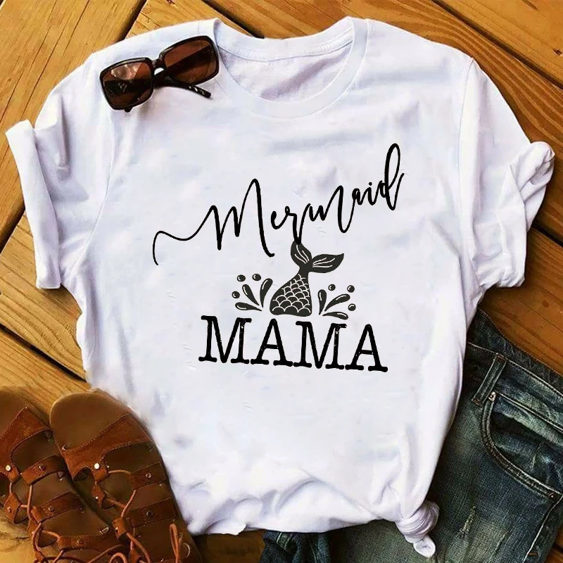 

Fashion street simple letters Mom Leopard Mama Arrow Cute Womens Top Mother's Day Clothing T-shirts Ladies Graphic Female Tee