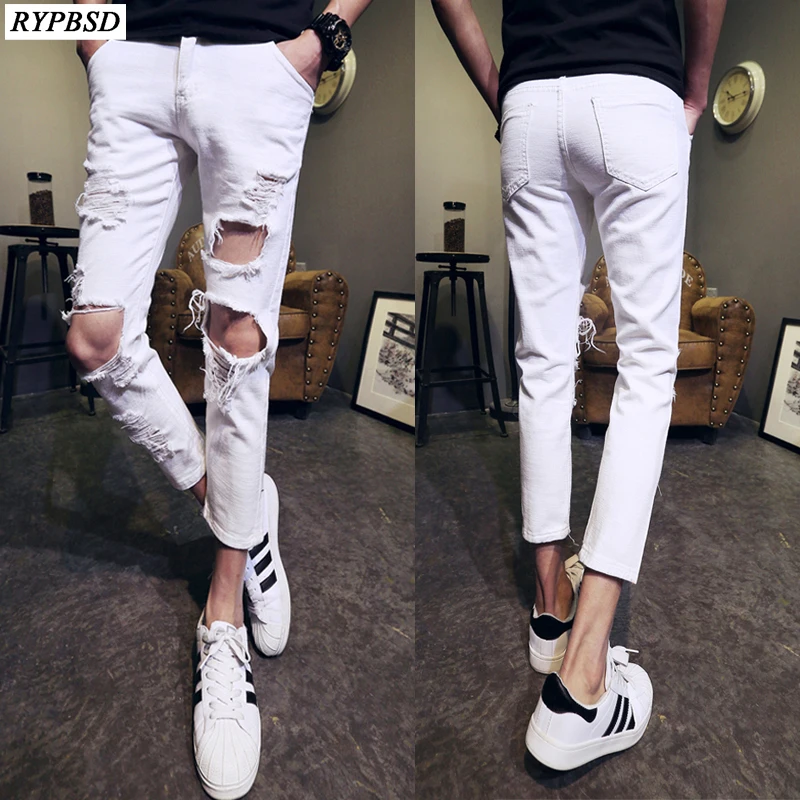 White Jeans Hole Pants Men Summer 2020 New Ripped Pants Men Fashion Casual Slim Fit Streetwear Hip Hop Ripped Skinny Pants
White Jeans Hole Pants Men Summer 2020 New Ripped Pants Men Fashion Casual Slim Fit Streetwear Hip Hop Ripped Skinny Pants