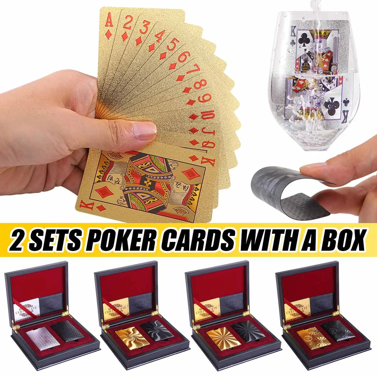 Waterproof Playing Cards Poker Playing Cards Poker Collectible Box Collection Gift Magic Tricks Tool Home Party Family Game
Waterproof Playing Cards Poker Playing Cards Poker Collectible Box Collection Gift Magic Tricks Tool Home Party Family Game