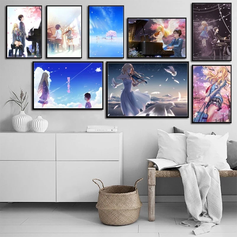 Prints Poster Your Lie in April Hot Japan Anime Art Canvas Painting Wall Pictures Modular Modern Style Living Room Home Decor
Prints Poster Your Lie in April Hot Japan Anime Art Canvas Painting Wall Pictures Modular Modern Style Living Room Home Decor