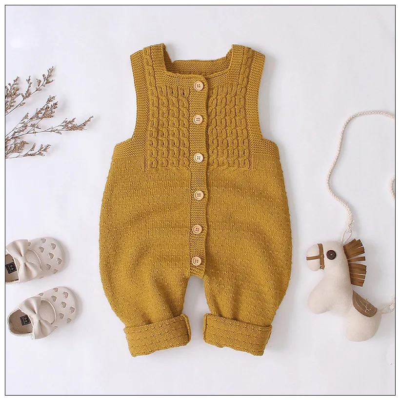 

Kids Boy Girls Rompers Soild Sleeve Autumn Winter 2021 New Style 0-24 Months Baptism New Year Kids Infant Sweaters Kintted Coats