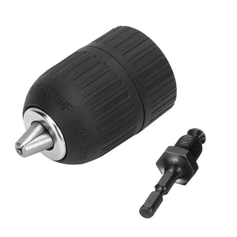 1 Set Electric Drill Chuck 2-13mm Keyless 1/2-20UNF 1/4 Hex Shank Quick Change Converter For Power Tools Accessories
1 Set Electric Drill Chuck 2-13mm Keyless 1/2-20UNF 1/4 Hex Shank Quick Change Converter For Power Tools Accessories