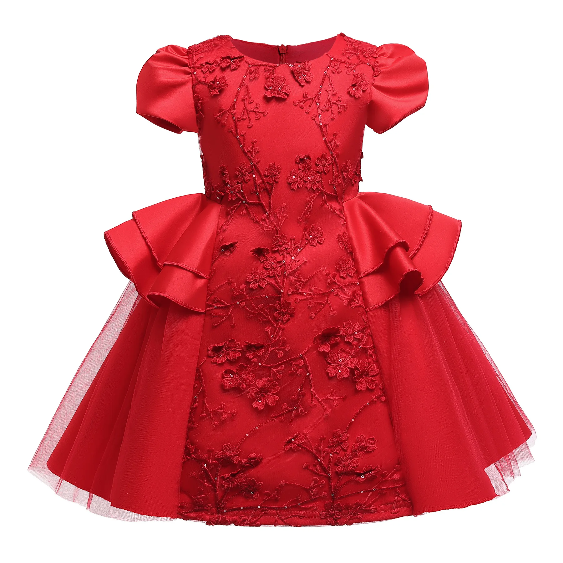 Children Red Dress New Year Christmas Embroidered Sequins Princess Dresses Bridesmaid Elegant Fancy Frockes Party Wedding Dance 
Children Red Dress New Year Christmas Embroidered Sequins Princess Dresses Bridesmaid Elegant Fancy Frockes Party Wedding Dance